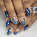 Harry Potter Nail Designs - blue HP nails