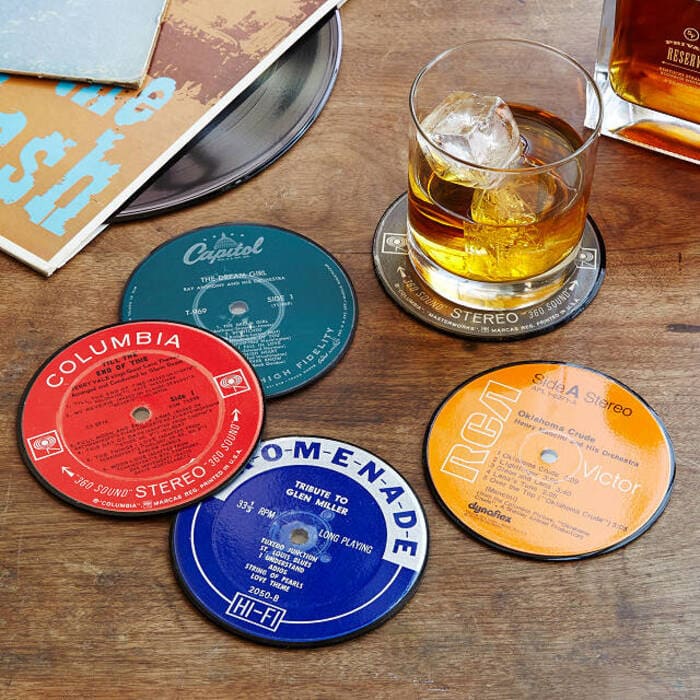 Best Gifts Under 25 - Upcycled Record Coasters