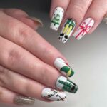 Cute Christmas Nails 2023 - Elf Nails