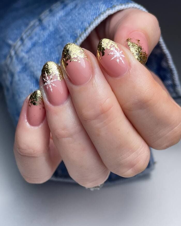 December Nail Designs 2023 - Put some glitter on those French tips
