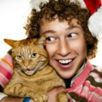 Funny Christmas Photos - cat and boy