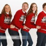 Funny Christmas Photos - awkward human train