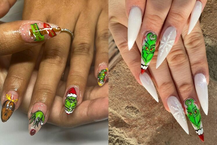 25 Festive Grinch Nail Designs That Will Make Your Heart Grow Three Sizes