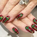 Simple Christmas Nails - Wrapping Paper