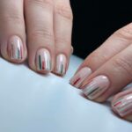 Simple Christmas Nails - Parallel Lines
