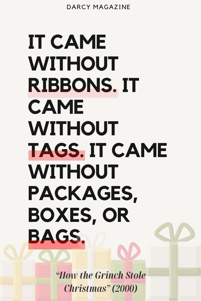 Grinch Quotes - ribbons tags boxes bags