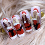 mean girls nail ideas - christmas outfit nail set