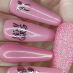 mean girls nail ideas - pink and rose gold nails