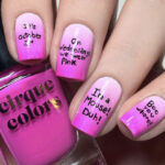 mean girls nail ideas - ombre quote nails