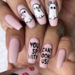 mean girls nail ideas - you can't spook with us nails