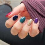 New Years Nails Ideas 2024 - Paint all jewel tones