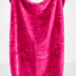 Anthropologie Valentine's Day 2024 - Sophie Faux Fur Throw Blanket in Hot Pink