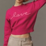 Anthropologie Valentine's Day 2024 - Endless Love Rose Love Chenille Embroidered Plush Sweater