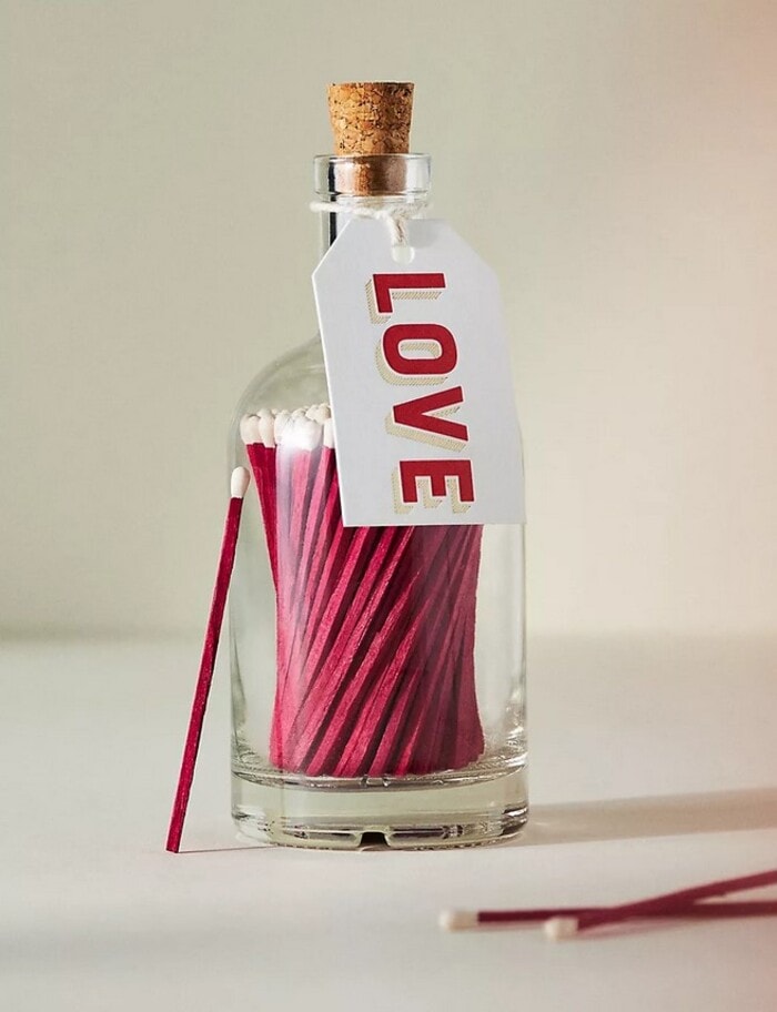 Anthropologie Valentine's Day 2024 - Archivist Love Glass Match Bottle