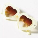 Anthropologie Valentine's Day 2024 - Heart Bubble Sunglasses in Light Yellow