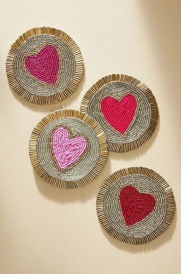 Anthropologie Valentine's Day 2024 - Joana Buchanan Heart Coasters, Set of 4