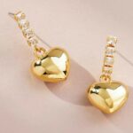 Anthropologie Valentine's Day 2024 - Crystal Stone Heart Drop Earrings