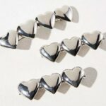 Anthropologie Valentine's Day 2024 - Metal Heart Hair Clips, Set of 3
