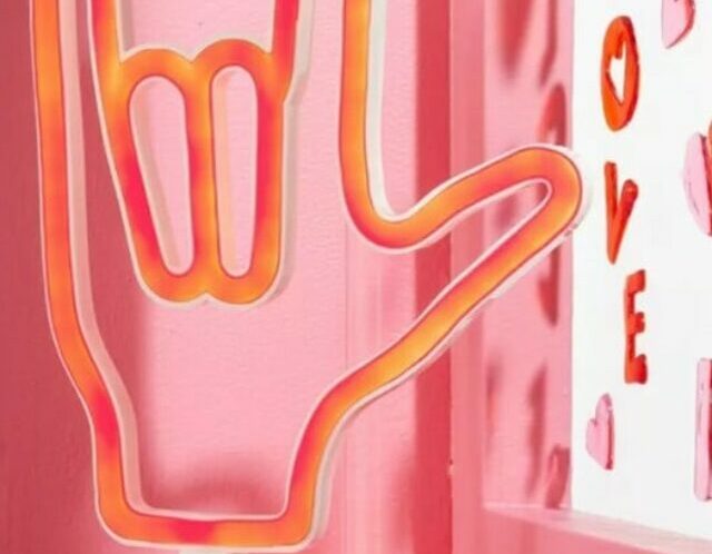 Target Valentine's Day 2024 - Valentine Lit Neon Sign “I Love You” ASL