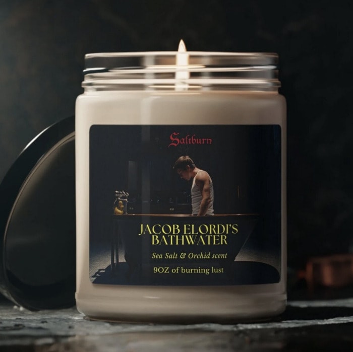 Smells Like Jacob Elordi Bath Water Candle - With Saltburn image