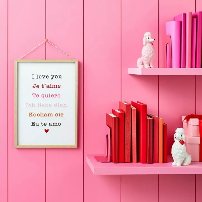 Target Valentine's Day 2024 - Valentine’s Hanging Sign Multilanguage I Love You