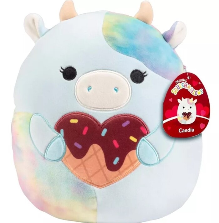 Target Valentine's Day 2024 - Squishmallows Caedia the Blue Cow Valentine’s Day Plush