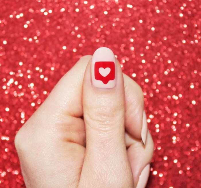 Valentine's Day Nail Ideas - Instagram Love Nails