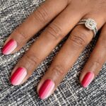 Valentine's Day Nail Ideas - Pink and Red Pinstripe Nails