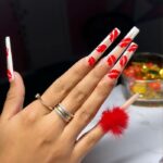Valentine's Day Nail Ideas - Red Kisses Nails
